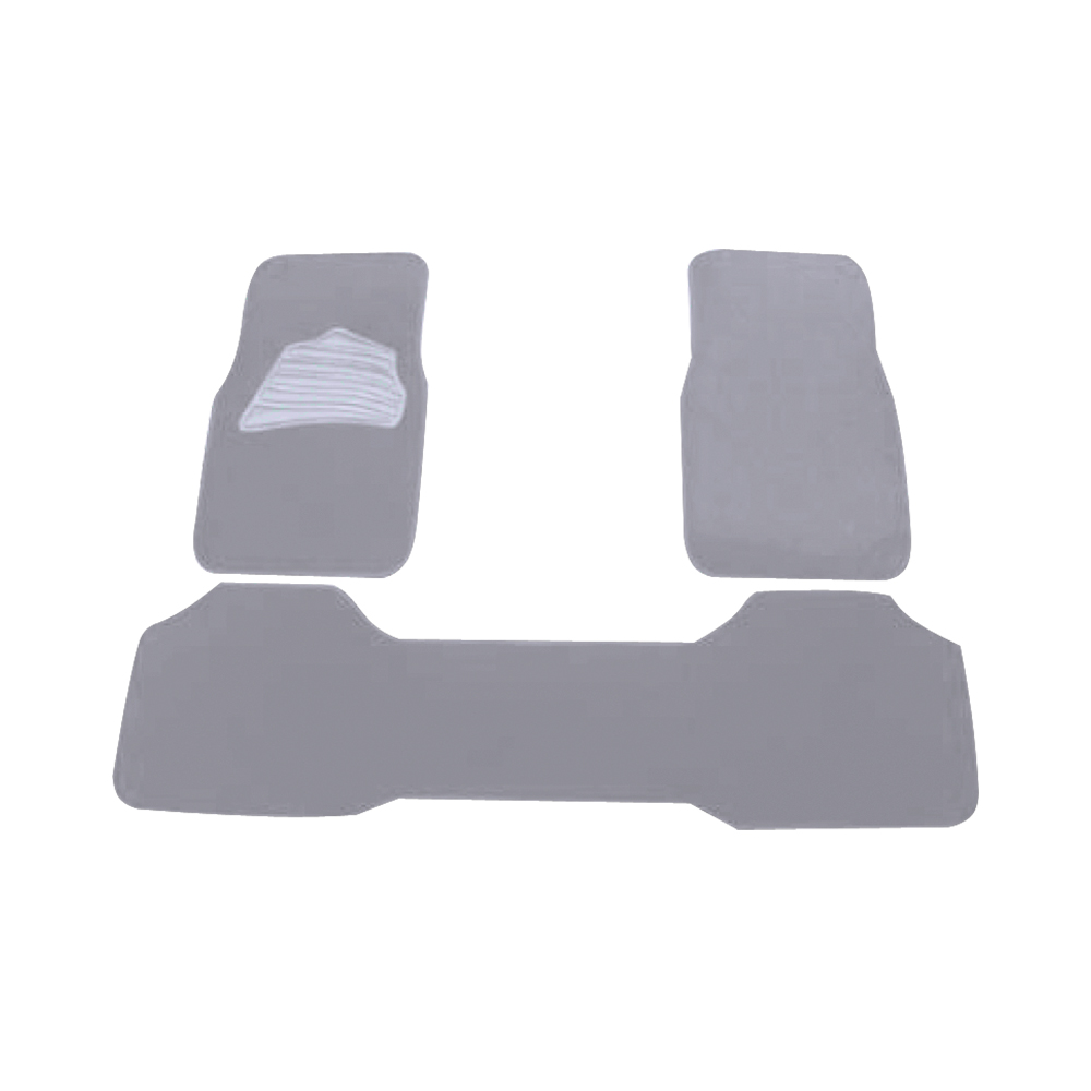 [R01101G] Alfombra Para Carro Gris (juego 3pcs). Gris. Juego 3 Pcs