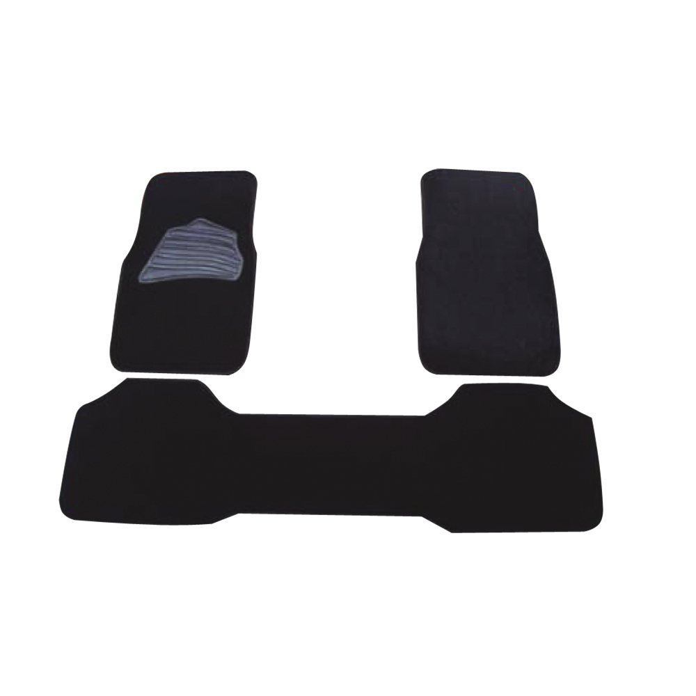 [R01101N] Alfombra Para Carro Negra (juego 3pcs). Negra. Juego 3 Pcs