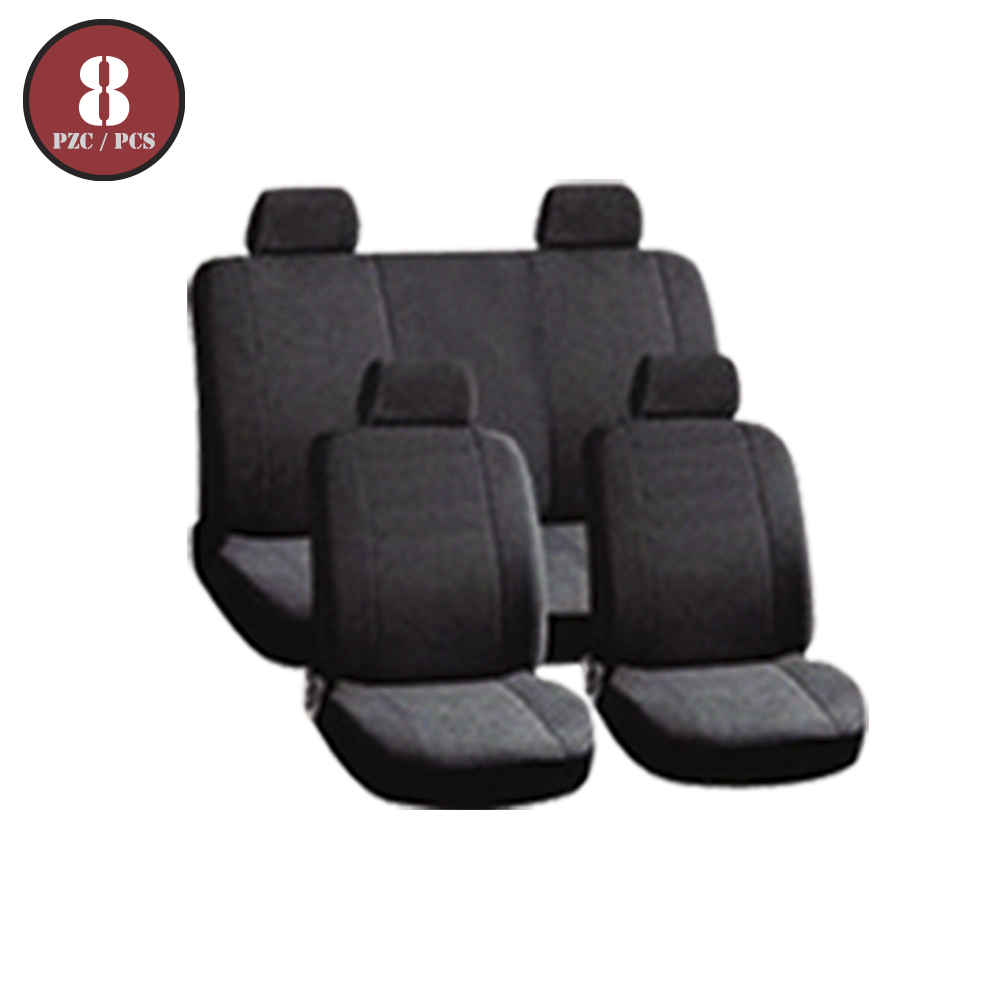 [R01204N] Forro Para Asiento Carro Negro 8pcs. Negro. 8 Pcs
