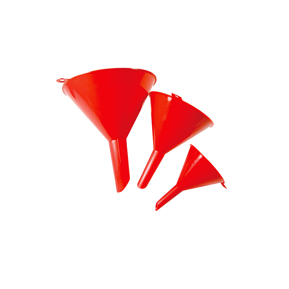 [R02300] Juego Embudos Plastico (3 Pcs) Propulsa. Rojo. 3-1/4,, 4-3/4, 6-1/2