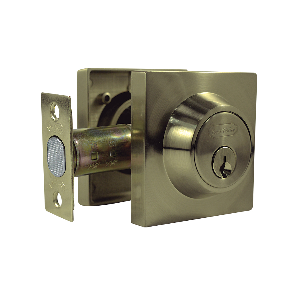 [C17644] Cerradura Bestvalue D. Bolt Doble Ab. Bronceado. 2-3/8