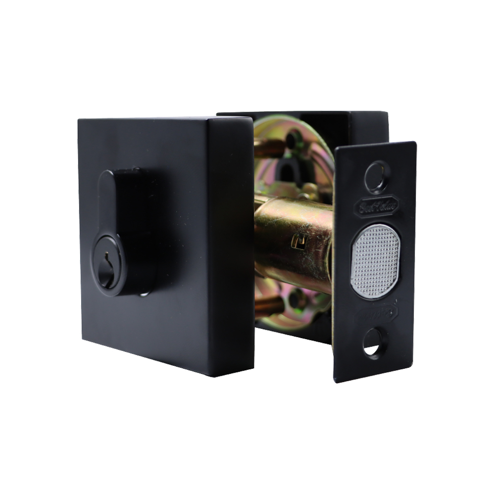 [C17646] Cerradura Bestvalue D. Bolt Doble Bl. Negro. 2-3/8