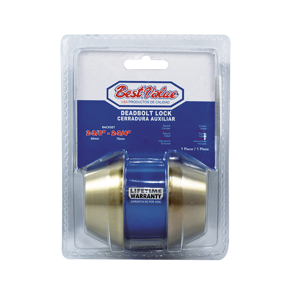 [C17670] Cerradura D. Bolt Doble Ab. Bronceado. 2-3/8