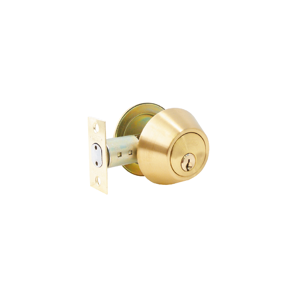 [C17688] Cerradura D. Bolt Doble Bp Mate. Dorado 2-3/8