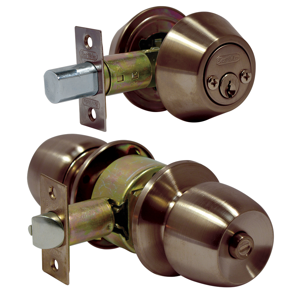 [C17697] Cerradura Combo Ac Doble Keyalike. Cobrizado. 2-3/8