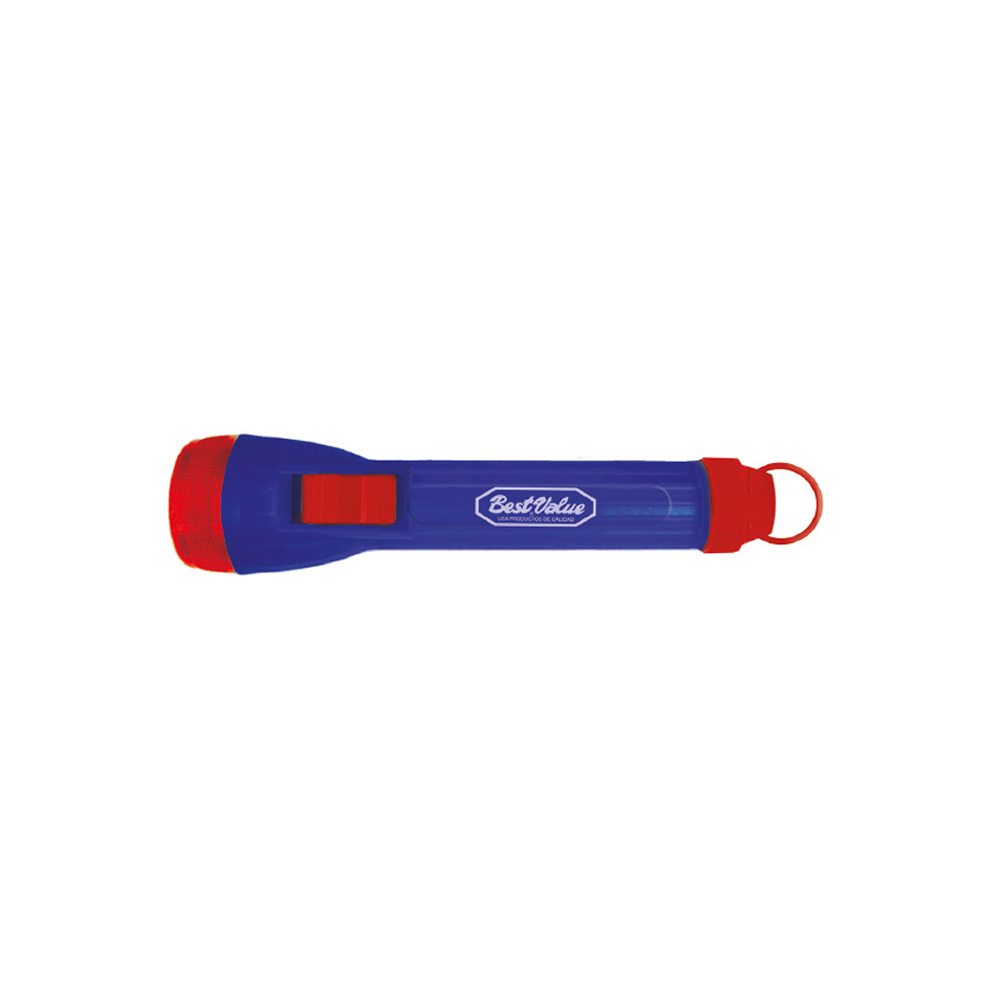 [E07101] Linterna Plastica 2aa. Azul/rojo