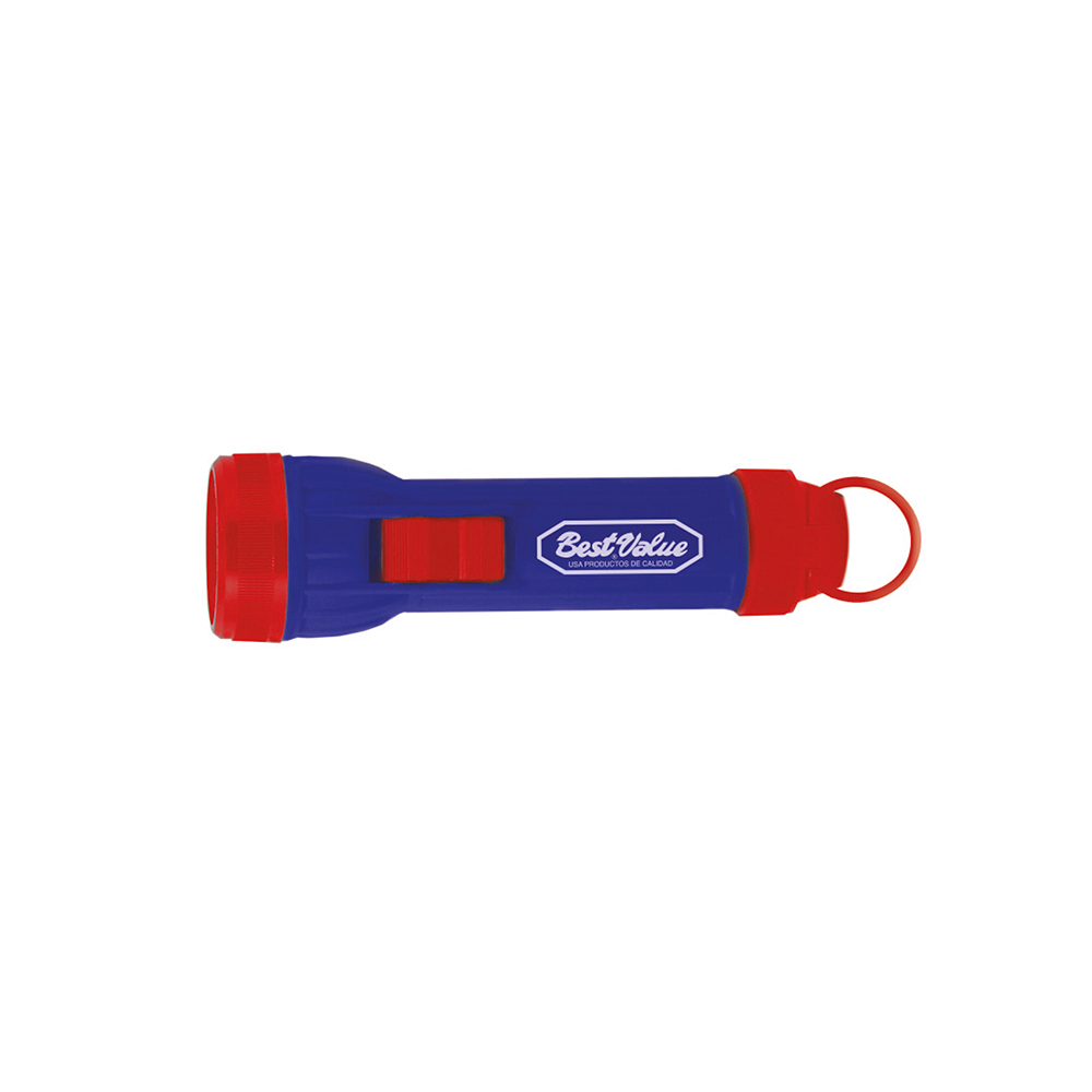 [E07103] Linterna Plastica 2d. Azul/rojo