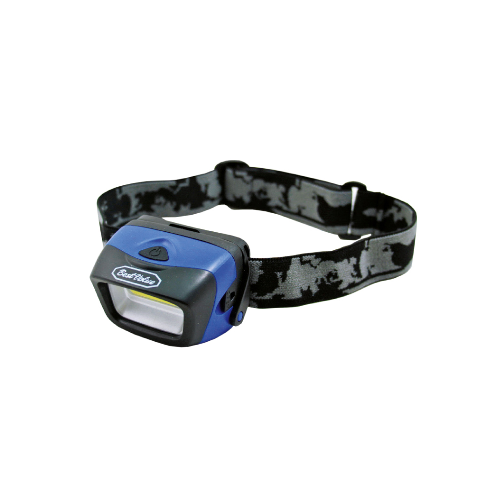 [E07213] Linterna Para Cabeza Led 3aaa 3w. Azul/negro