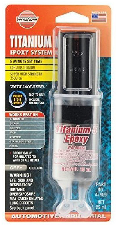 [A0647909] Epoxico Versachem Titanio Metal Jeringa. Gris Oscuro. 25ml. (en Jeringa)