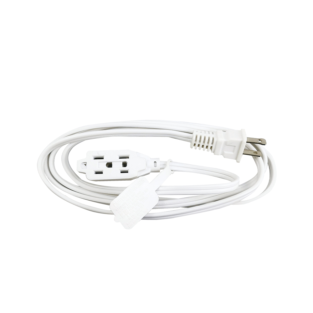[E27606] Extension Electrica Ul De 6' (blanca). Blanco.