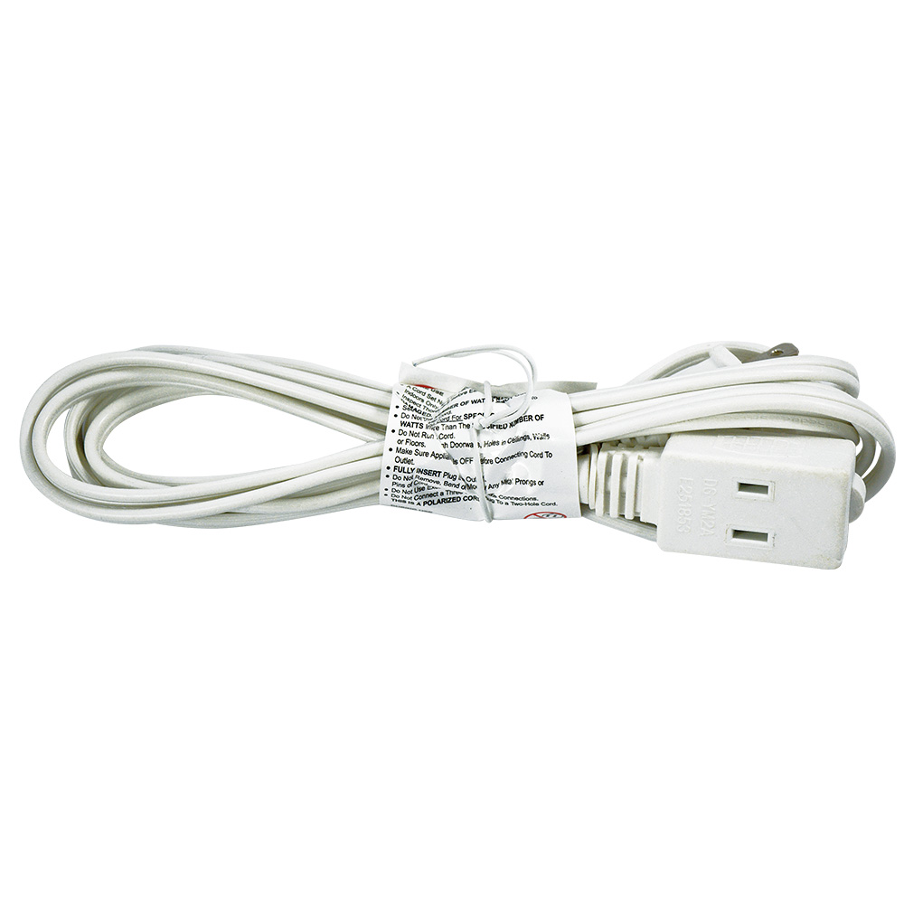 [E27609] Extension Electrica Ul De 9' (blanca). Blanco.