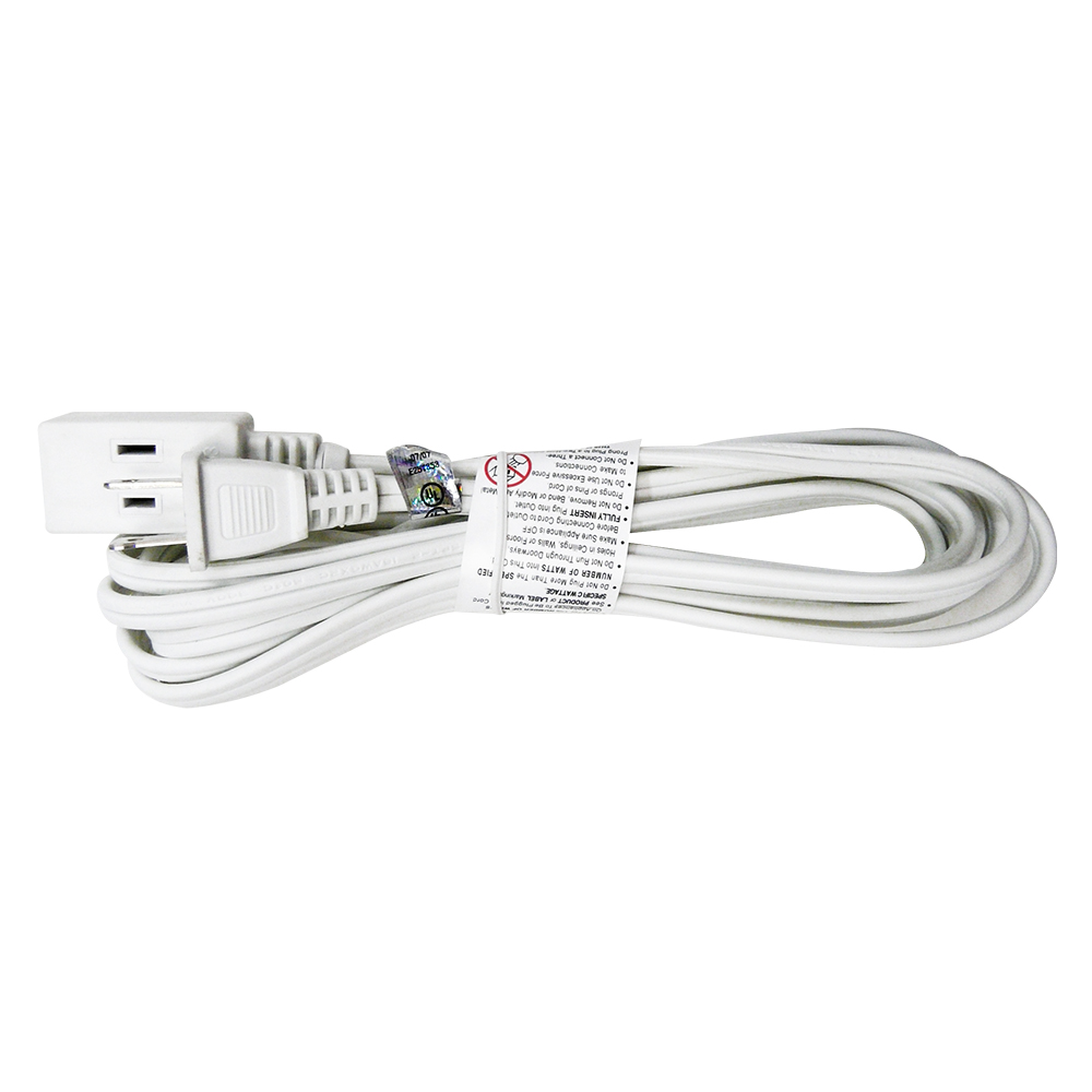 [E27615] Extension Electrica Ul De 15' (blanca). Blanco.