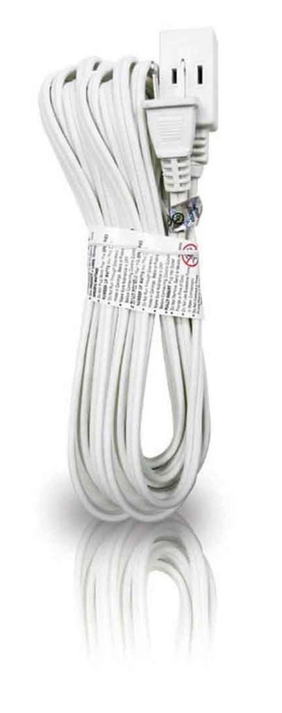 [E27625] Extension Electrica Ul De 25' (blanca). Blanco.
