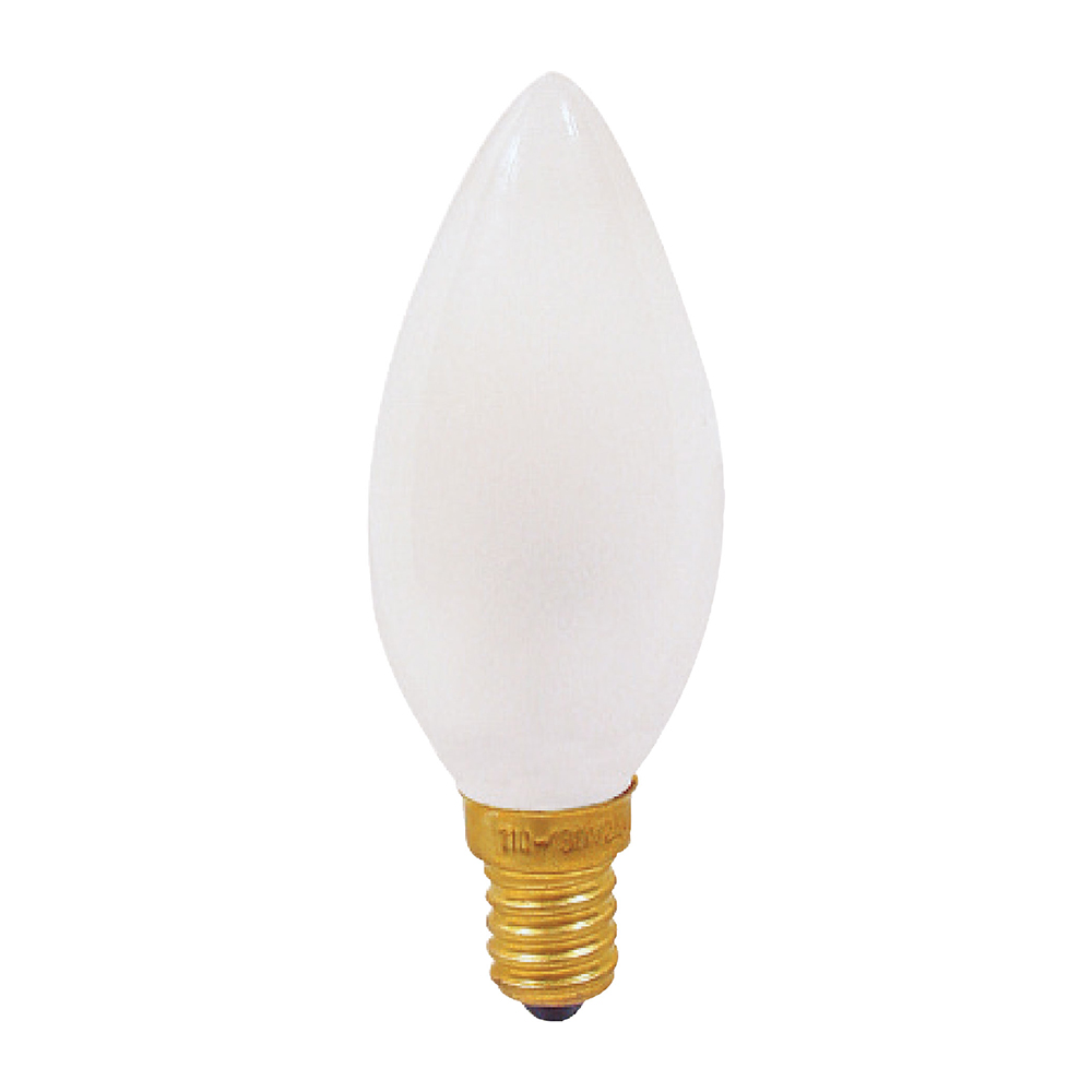 [E32126] Foco Torpedo Nevado 40 Watts E12. Nevado. 40w. Transparente