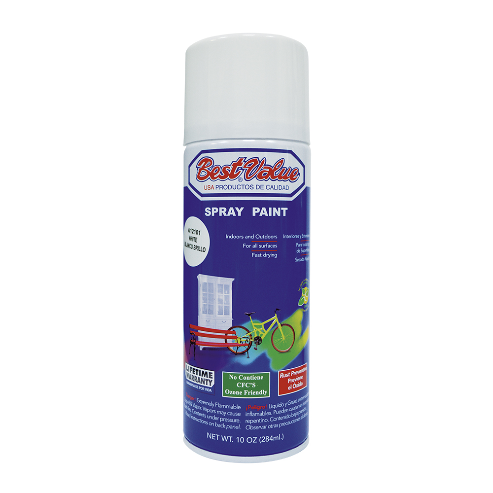[A12101] Pintura Spray Blanco Brillo. Brillante. 10 Oz. (en Spray)