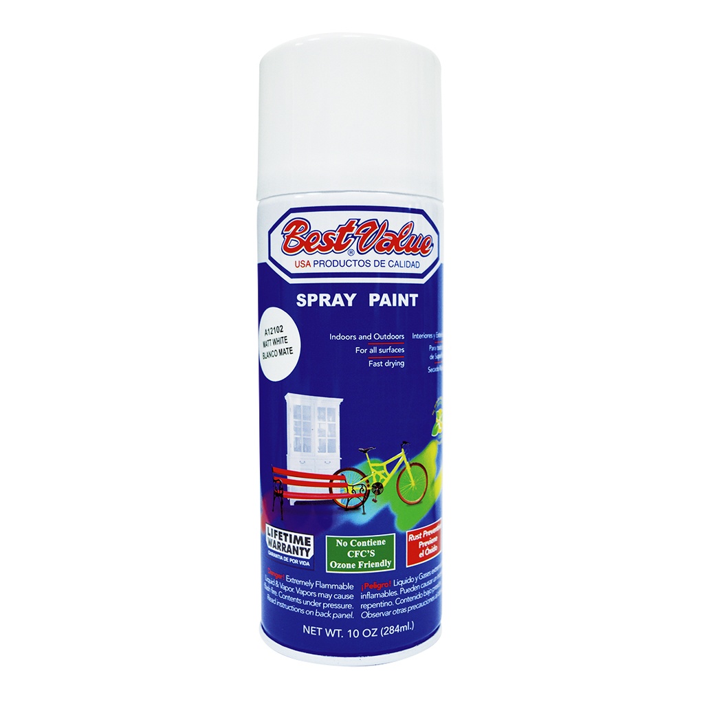 [A12102] Pintura Spray Blanco Mate. 10 Oz. (en Spray)