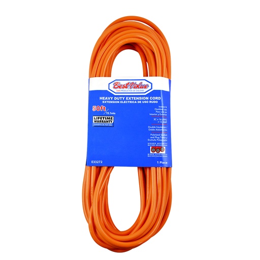Extension Electrica Naranja C16 50'. Naranja. Multipropósito