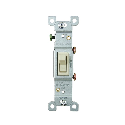 Interruptor Sencillo 120/227v Ul Marfil. 3/4 X 4