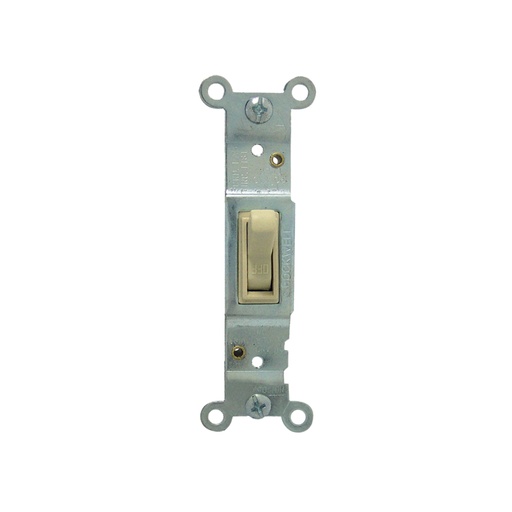 Interruptor Sencillo Ivory Crema Rockwell. Marfil. 3/4 X 4