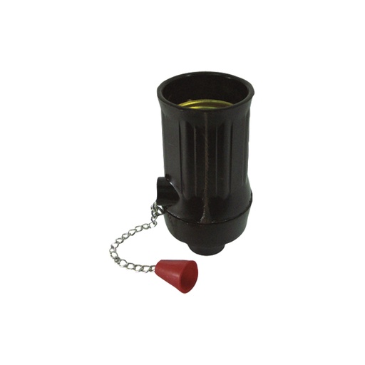 Portalampara Con Cadena. Bakelita. 1-3/8 X 2-3/4