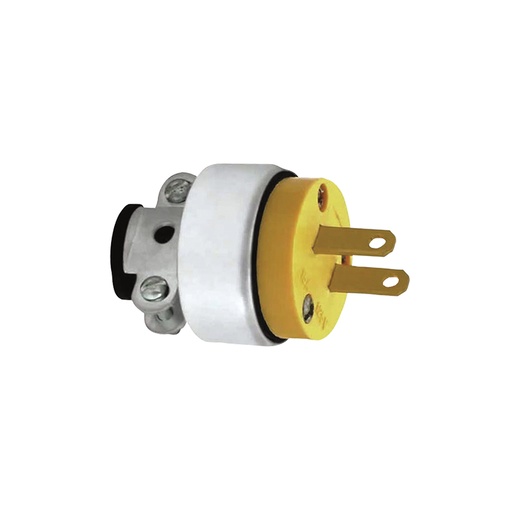 Enchufe Sencillo Metalico 125v. Abs / Acero. 1-1/2 X 1-5/8