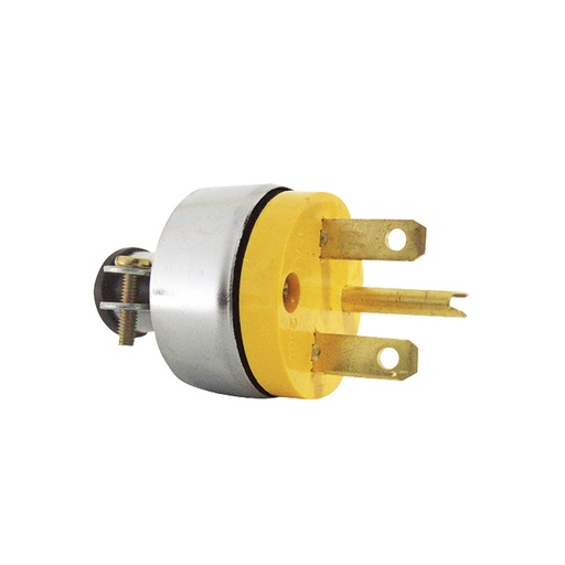Enchufe Industrial 15a/250v. Abs / Acero. 1-1/2 X 1-5/8