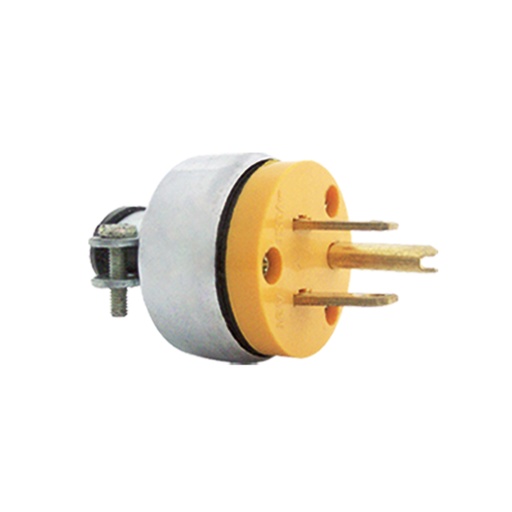Enchufle Polar. Metalico 125v. Abs / Acero. 1-1/2 X 1-5/8