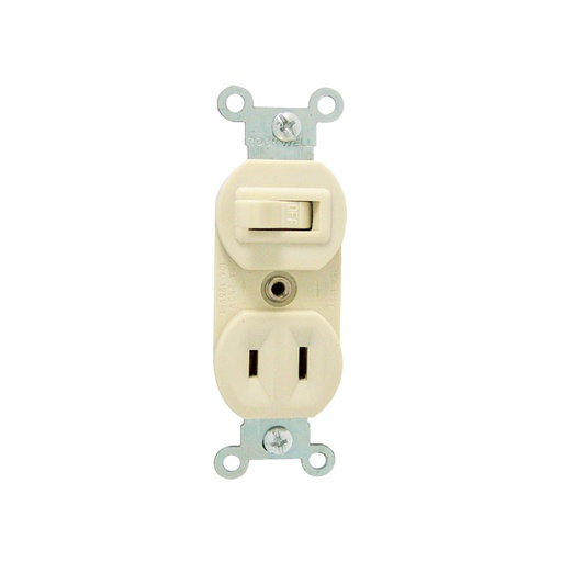 Interruptor Con Tomacorriente Rockwell. Marfil. 1-3/8 X 4
