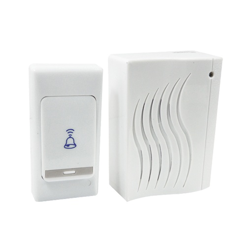Timbre Inalambrico Rockwell Bateria. Blanco. Dist. 100 Mtrs. (256 Pies)