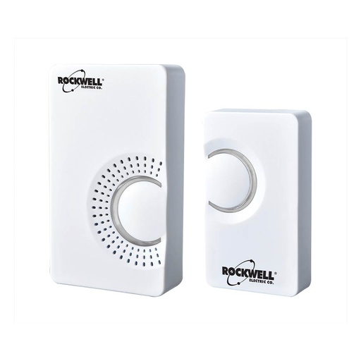 Timbre Inalambrico Dc 100 Mtrs Cuadrado Rockwell. Blanco. 1. 5v