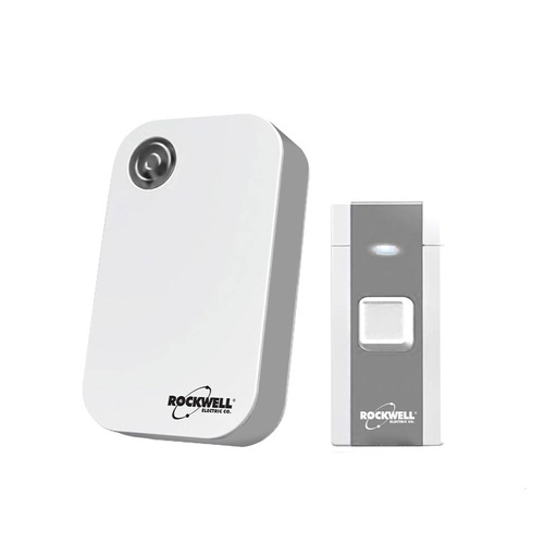 Timbre Inalambrico Dc 100 Mtrs Rockwell. Blanco / Gris. Dist. Mtrs. (324 Pies)