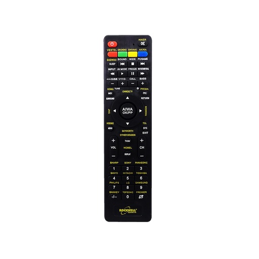 Control Remoto Universal Tv Lcd. Negro. 1-3/4 X 6-3/4