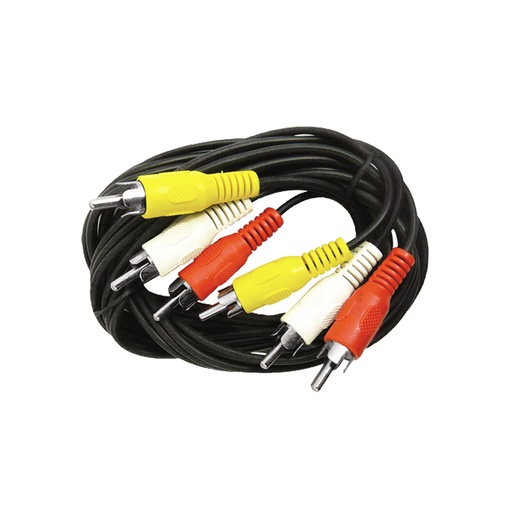 Cable Audio Rca Triple 5' Rockwell. Negro.