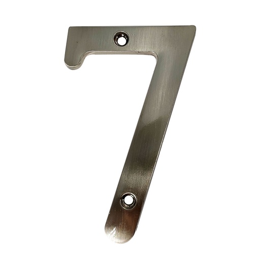 Numero 7 Para Puerta Niquelado 4. Niquelado.