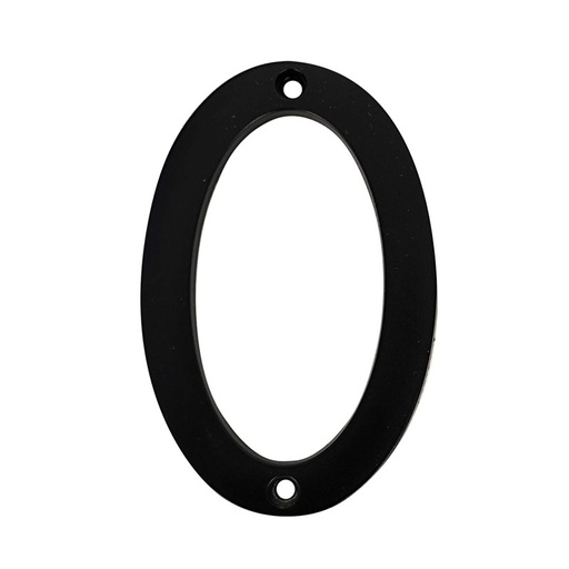 Numero 0 Para Puerta Negro 4. Mate.
