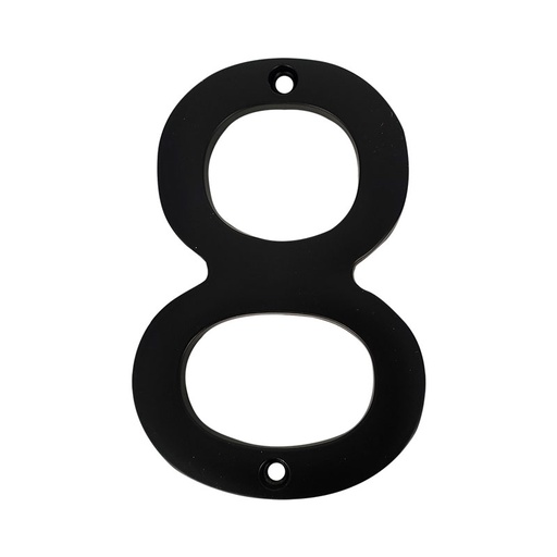 Numero 8 Para Puerta Negro 4. Mate.