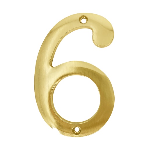 Numero 6 Para Puerta Satinado 4. Satinado.