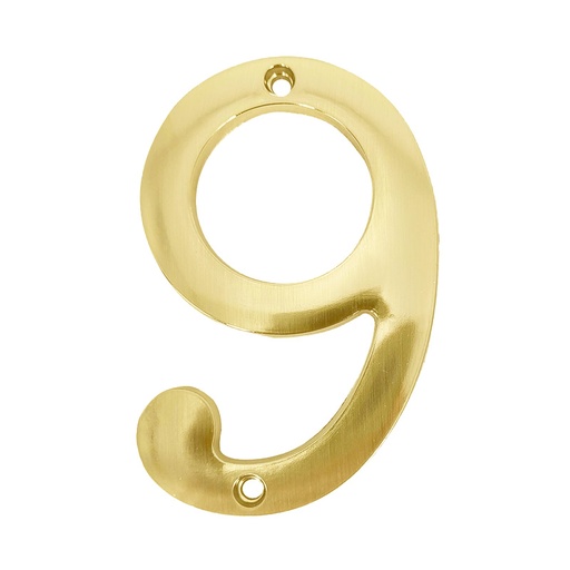 Numero 9 Para Puerta Satinado 4. Satinado.
