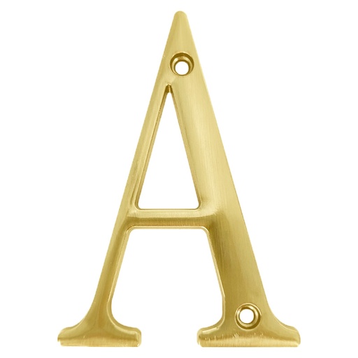 Letra A Para Puerta Satinado 4. Satinado.