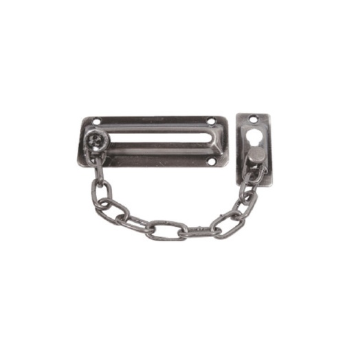 Cadena D/seguridad Plateada Para Puerta. Niquelado. 4-1/2