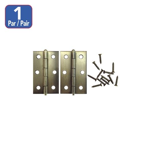 Bisagra Para Mueble A. Brass De 2-1/2. Bronceado. 2-1/2(63mm)