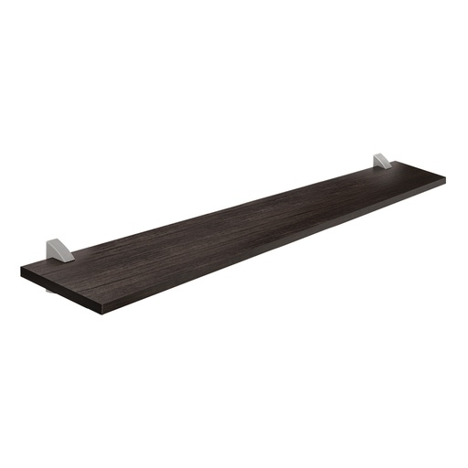 Repisa Recta 1. 5x20x100cm Choco Con S Gris