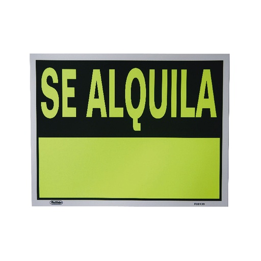 Letrero Reflectivo (se Alquila). Pvc Rígido. 45cm X35cm