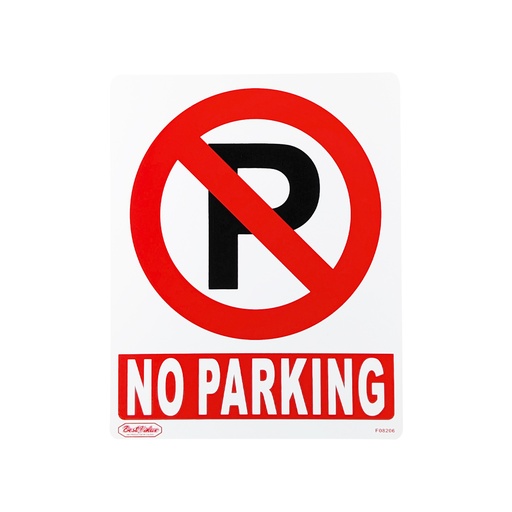 Letrero De Informacion No Parking 25x20cm. Pvc Rígido. 25cm X 20cm