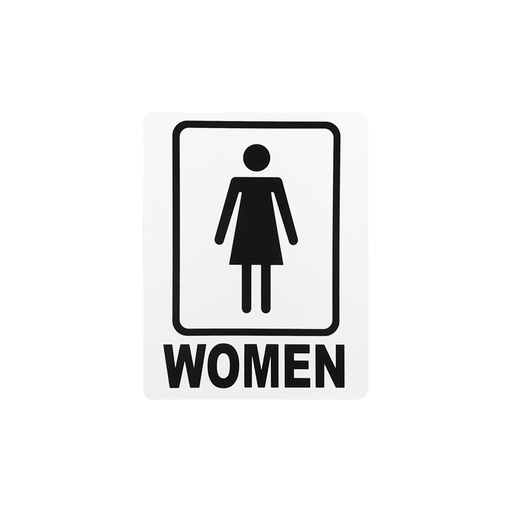 Letrero De Informacion Toilet Woman 15x19cm. Pvc Rígido. 15cm X19cm