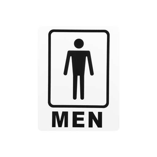 Letrero De Informacion Toilet Man 15x19cm. Pvc Rígido. 15cm X 19cm