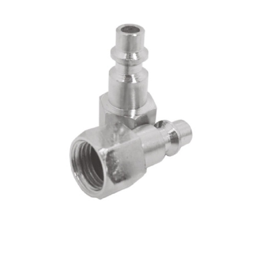 Plug Hembra Para Manguera 1/4 (2 Pcs). Cromado.