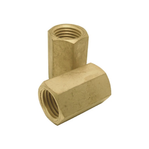 Conector Hexagonal 1/4 Para Pistola (2pc). Bronce.