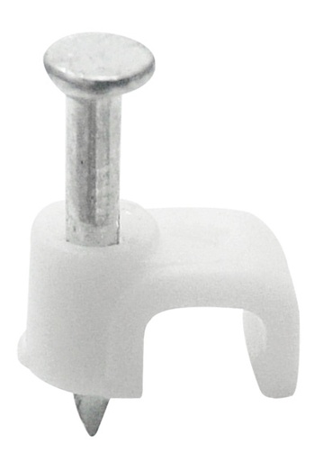 Grapa Plastica Para Cable Plana. Polipropileno. 15/32(12mm)