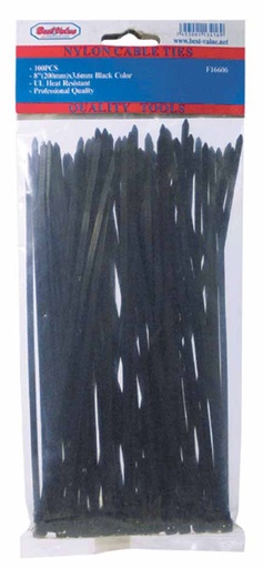 Zuncho Plastico Negro De 8 X. Negro. X 3. 6mm